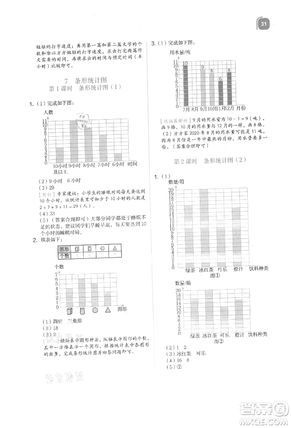 浙江教育出版社2021新東方優(yōu)學(xué)練四年級數(shù)學(xué)上冊人教版參考答案