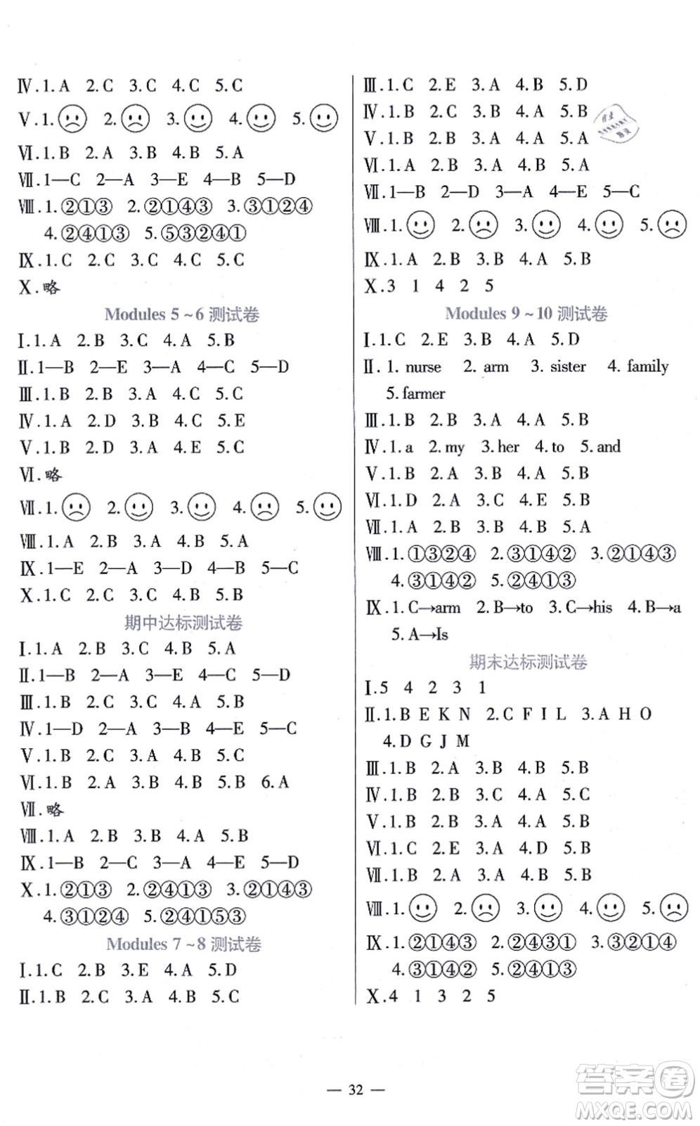河南大學(xué)出版社2021同步練習(xí)三年級(jí)英語上冊(cè)外研版答案