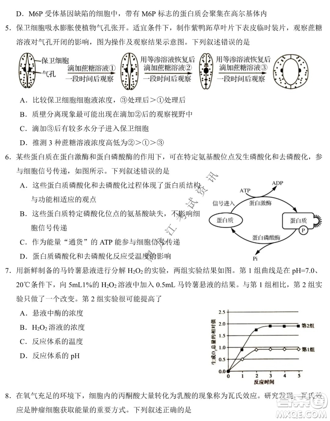 東北師大附中2019級(jí)高三年級(jí)第三次摸底考試生物試卷及答案