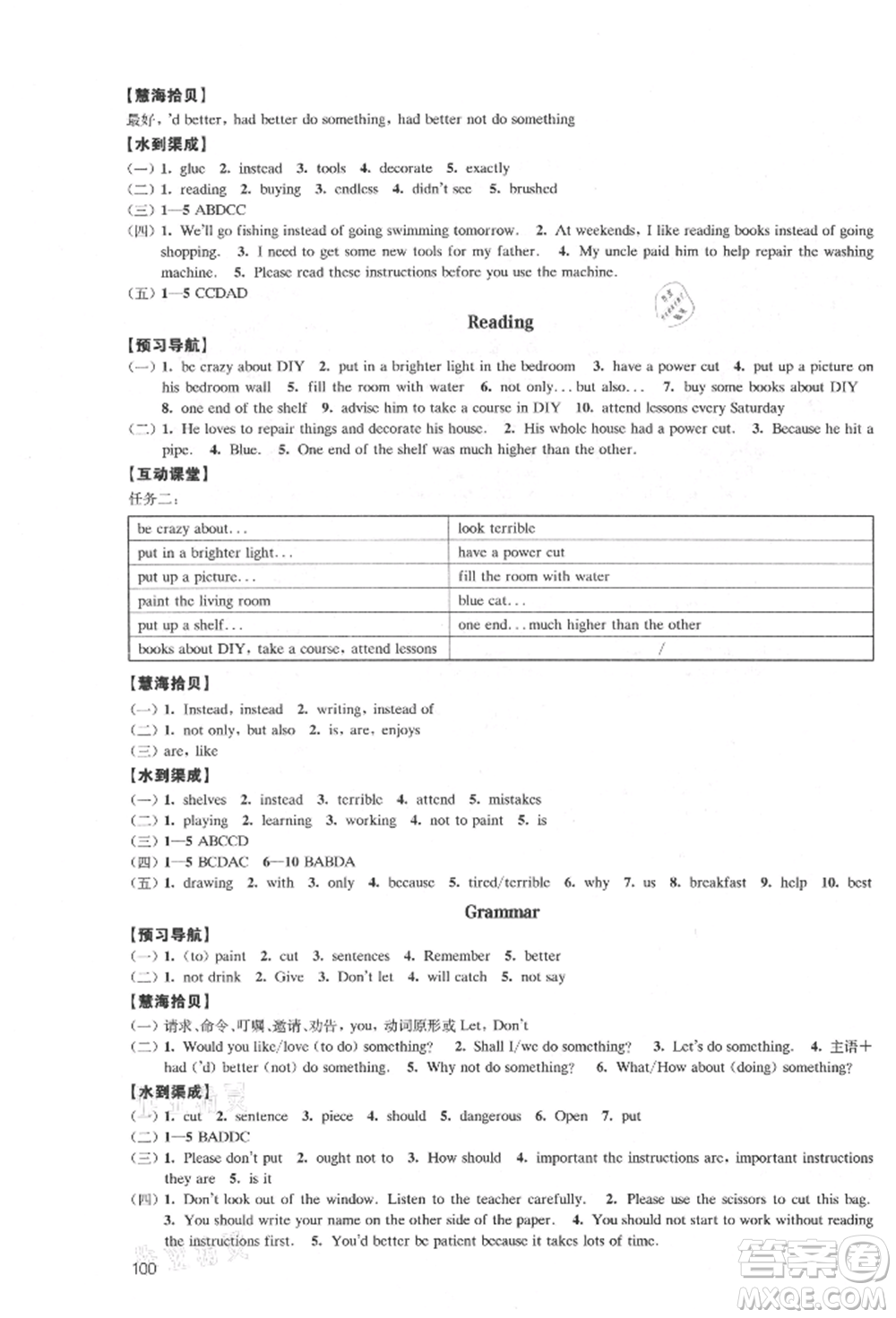 江蘇鳳凰教育出版社2021鳳凰數(shù)字化導(dǎo)學(xué)稿八年級(jí)英語(yǔ)上冊(cè)譯林版參考答案
