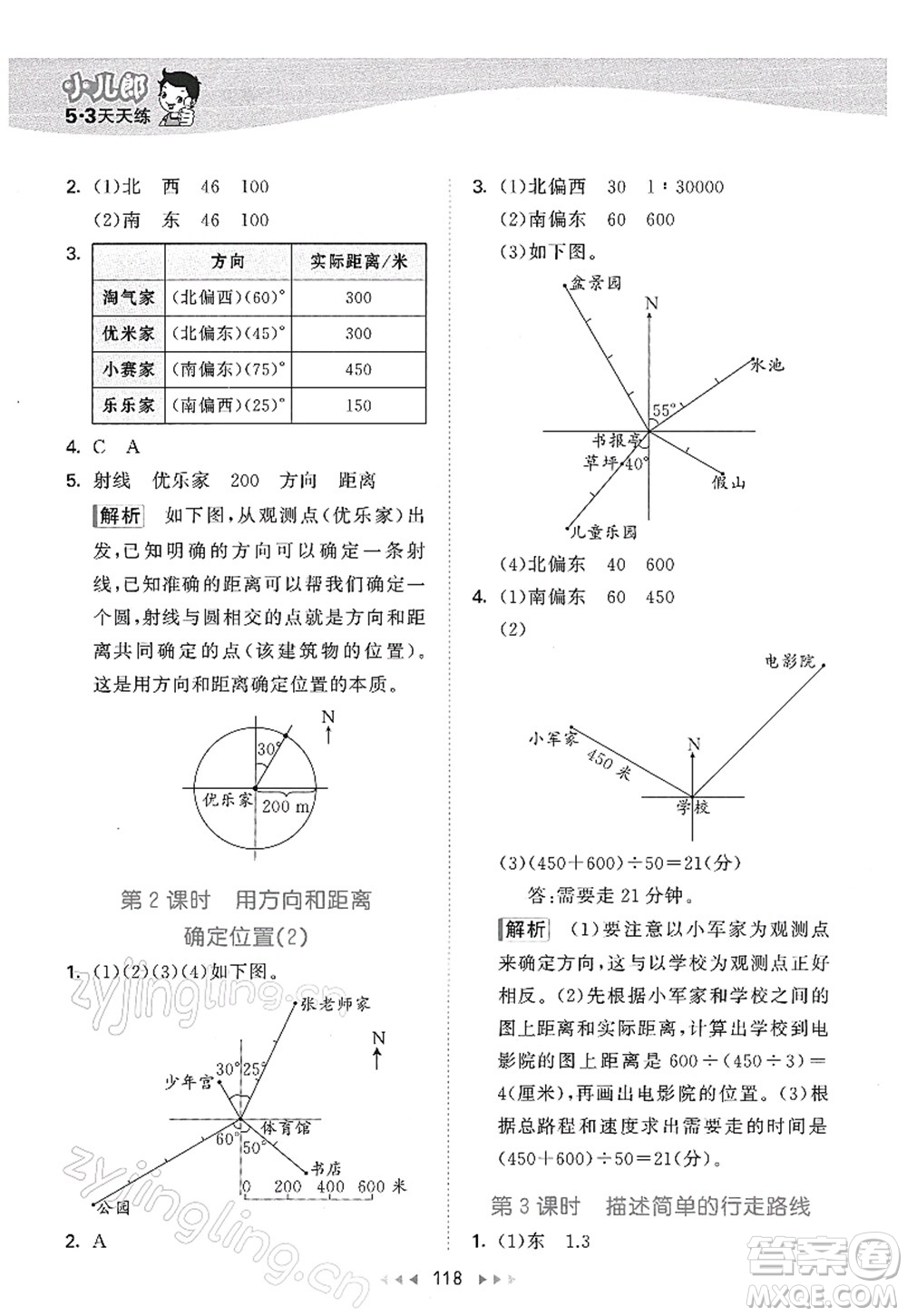 教育科學(xué)出版社2022春季53天天練六年級數(shù)學(xué)下冊SJ蘇教版答案
