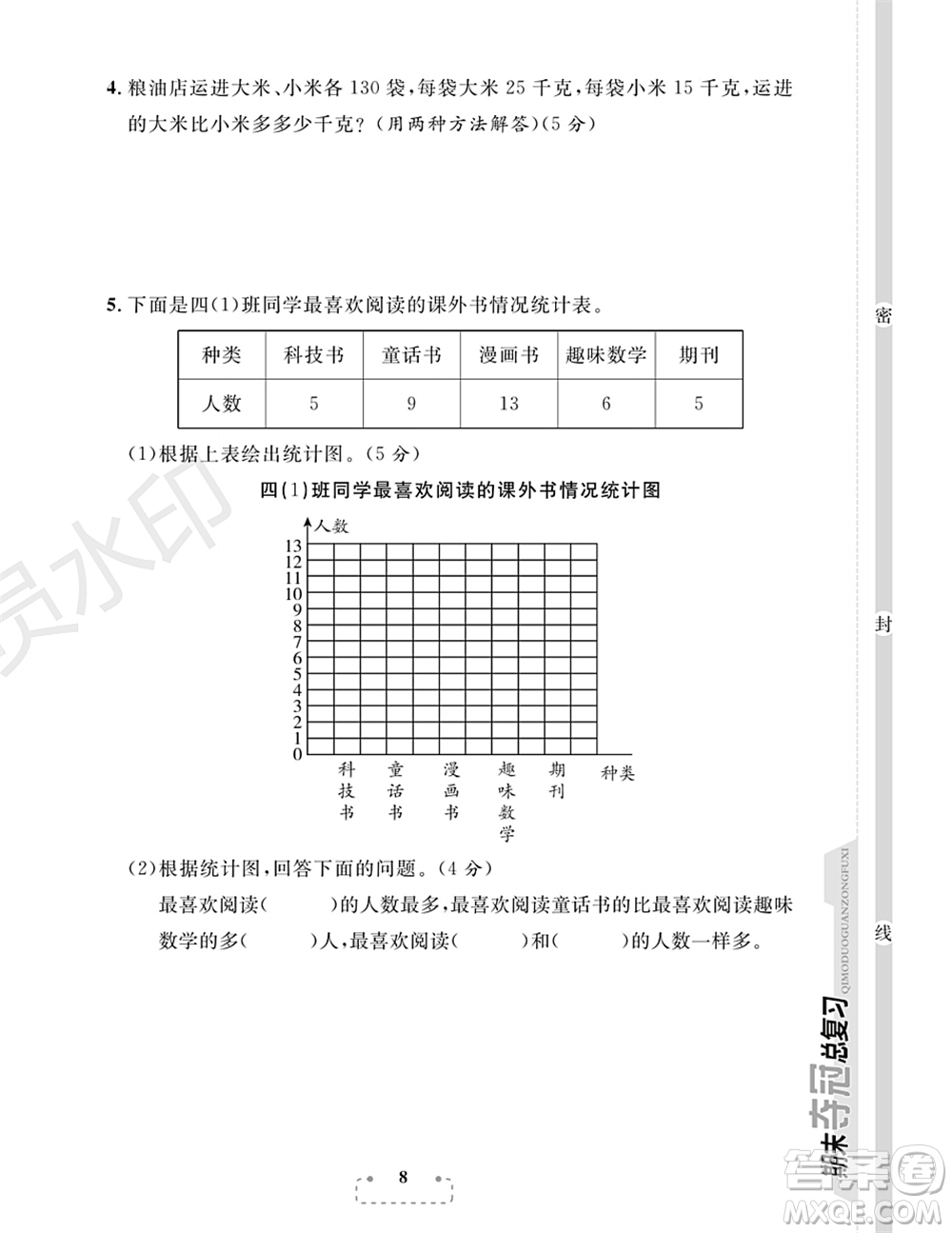 期末奪冠總復(fù)習(xí)2021期末達標提優(yōu)卷（二）四年級數(shù)學(xué)上冊RJ人教版試題及答案