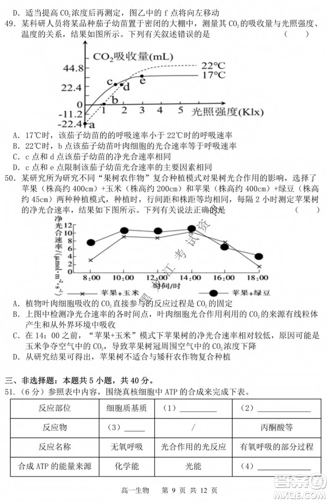 哈三中2021-2022學(xué)年度上學(xué)期高一學(xué)年第一模塊考試生物試卷及答案