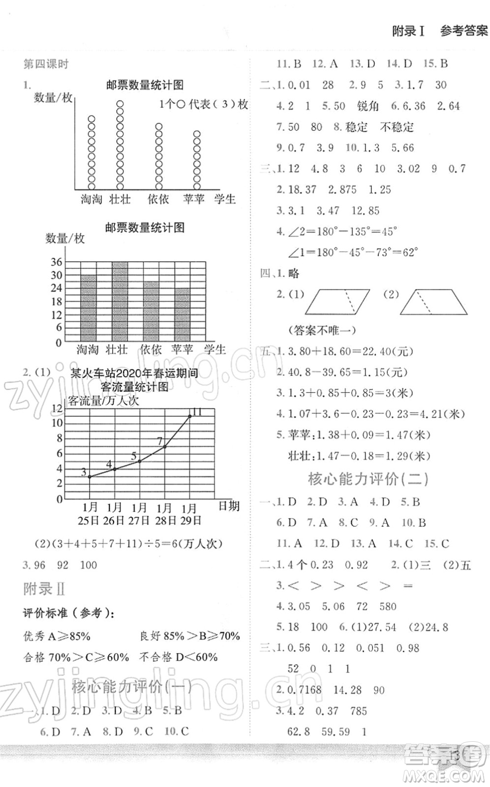 龍門(mén)書(shū)局2022黃岡小狀元作業(yè)本四年級(jí)數(shù)學(xué)下冊(cè)BS北師版廣東專(zhuān)版答案