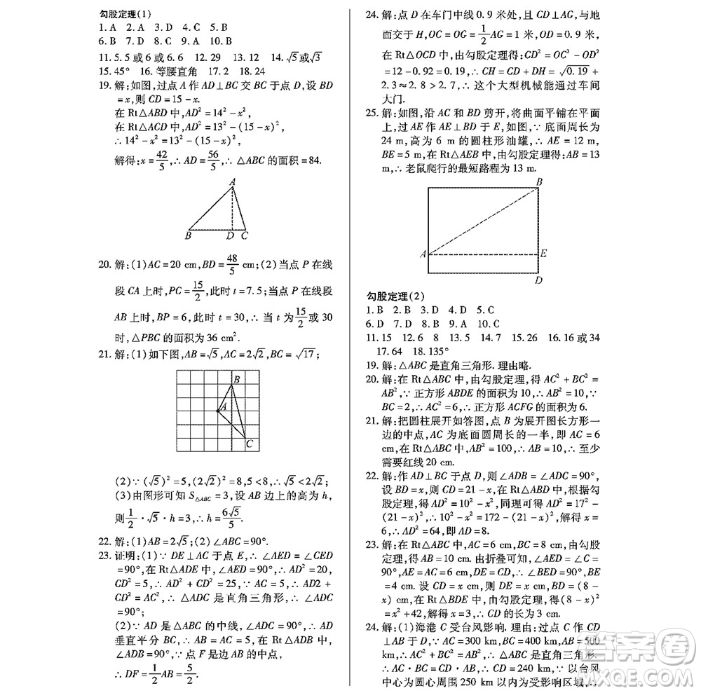 黑龍江少年兒童出版社2022寒假Happy假日八年級(jí)數(shù)學(xué)林甸專用答案