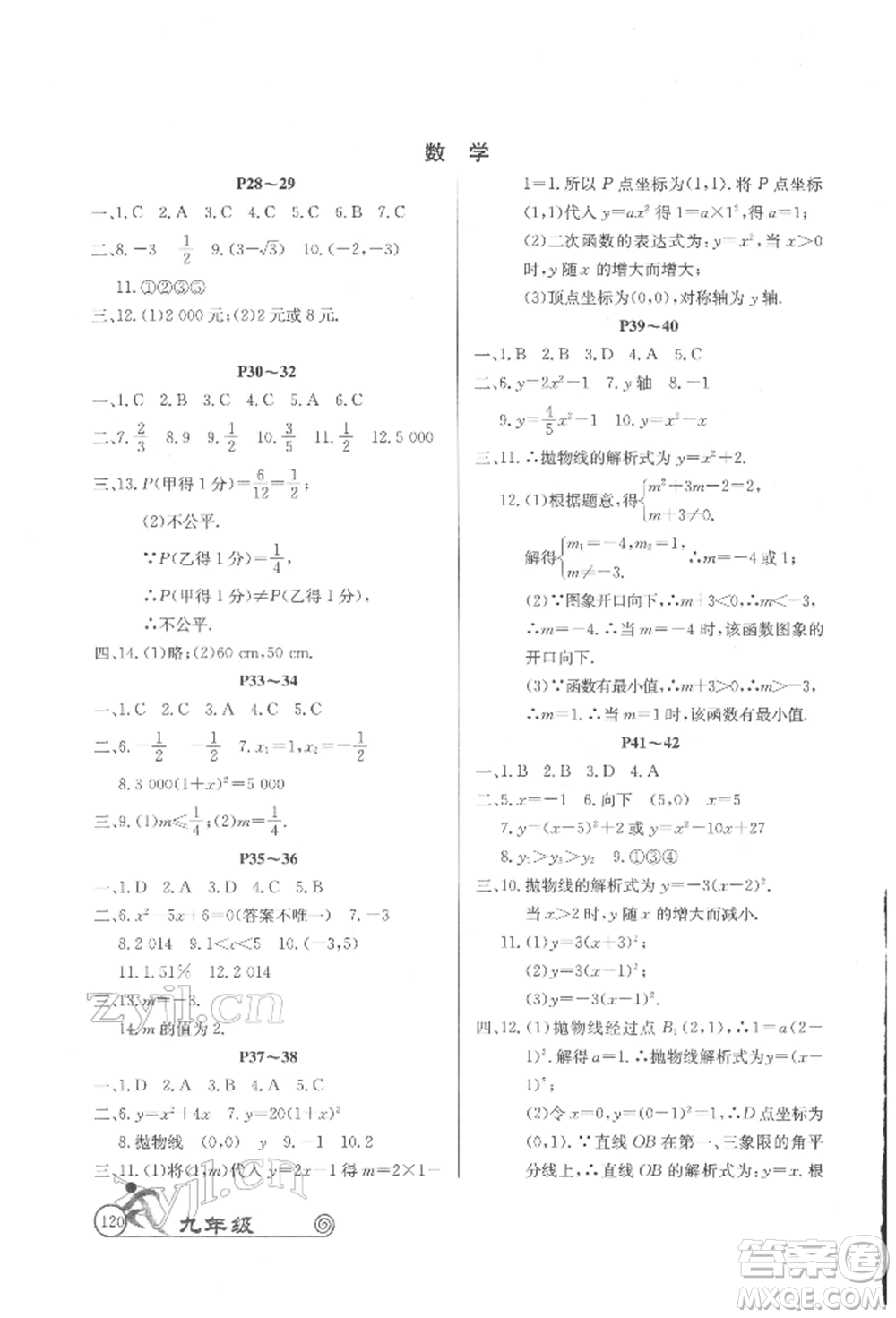 延邊教育出版社2022快樂(lè)假期寒假作業(yè)語(yǔ)數(shù)英物化合訂本九年級(jí)人教版參考答案