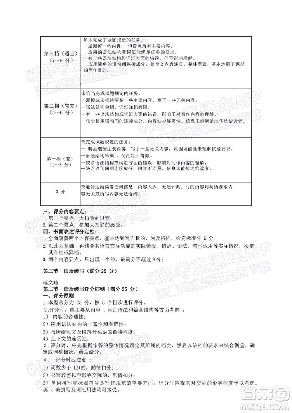 2021-2022學年漳州市高三畢業(yè)班第一次教學質(zhì)量檢測英語試題及答案