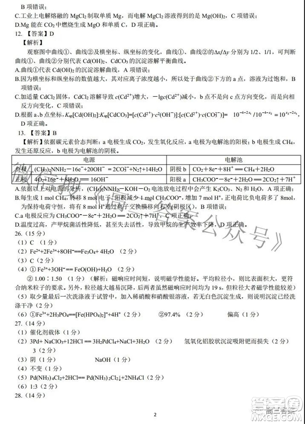 昆明市第一中學2022屆高中新課標高三第六次考前基礎強化理科綜合試題及答案