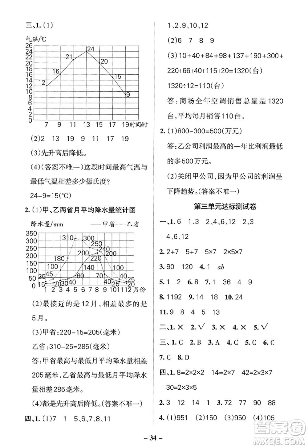 陜西師范大學(xué)出版總社2022PASS小學(xué)學(xué)霸作業(yè)本五年級(jí)數(shù)學(xué)下冊(cè)SJ蘇教版答案
