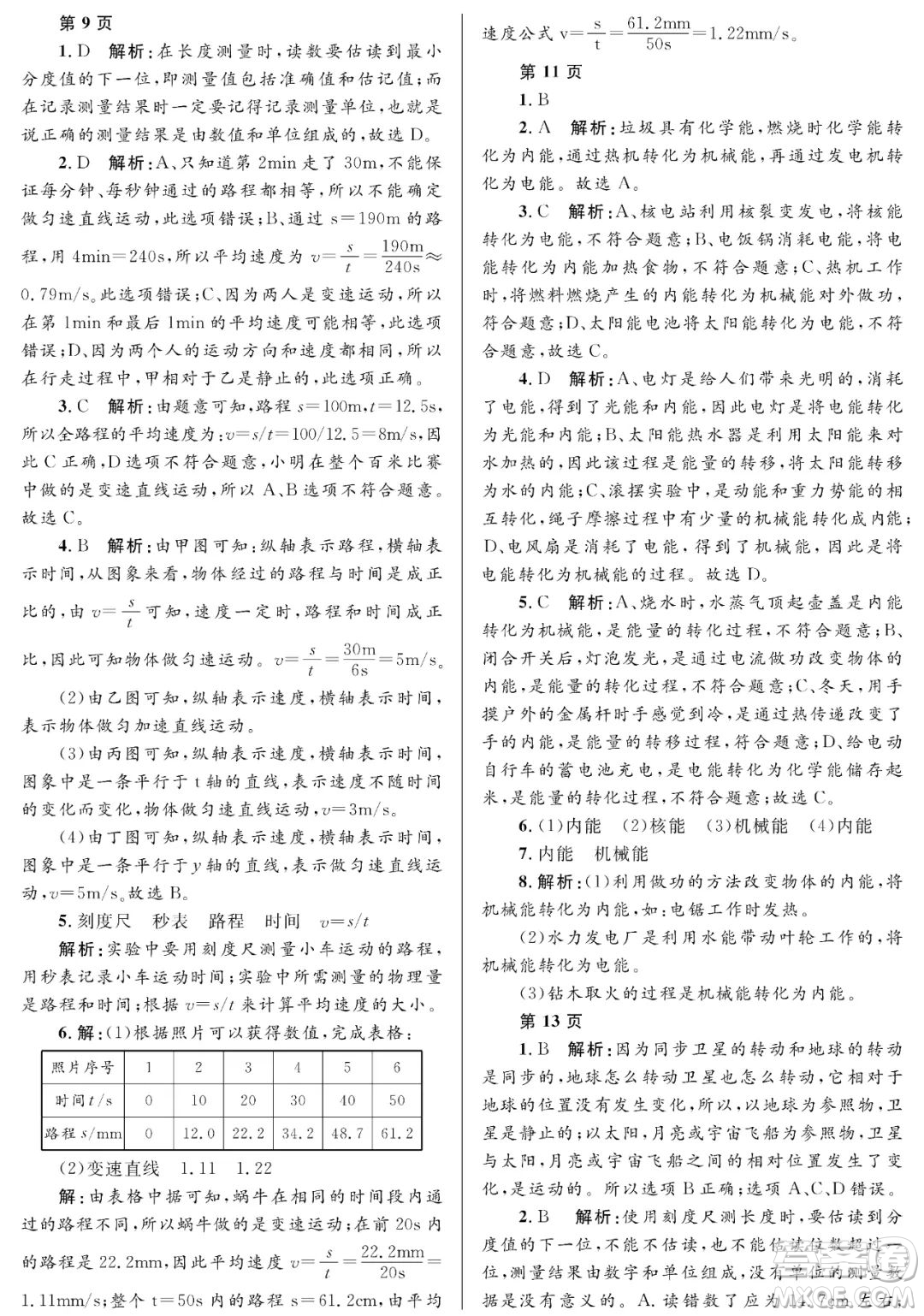 黑龍江少年兒童出版社2022寒假Happy假日八年級物理教科版答案