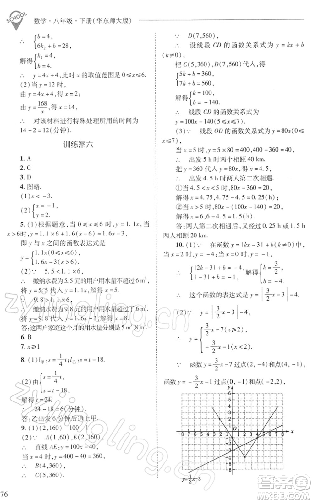 山西教育出版社2022新課程問題解決導(dǎo)學(xué)方案八年級數(shù)學(xué)下冊華東師大版答案