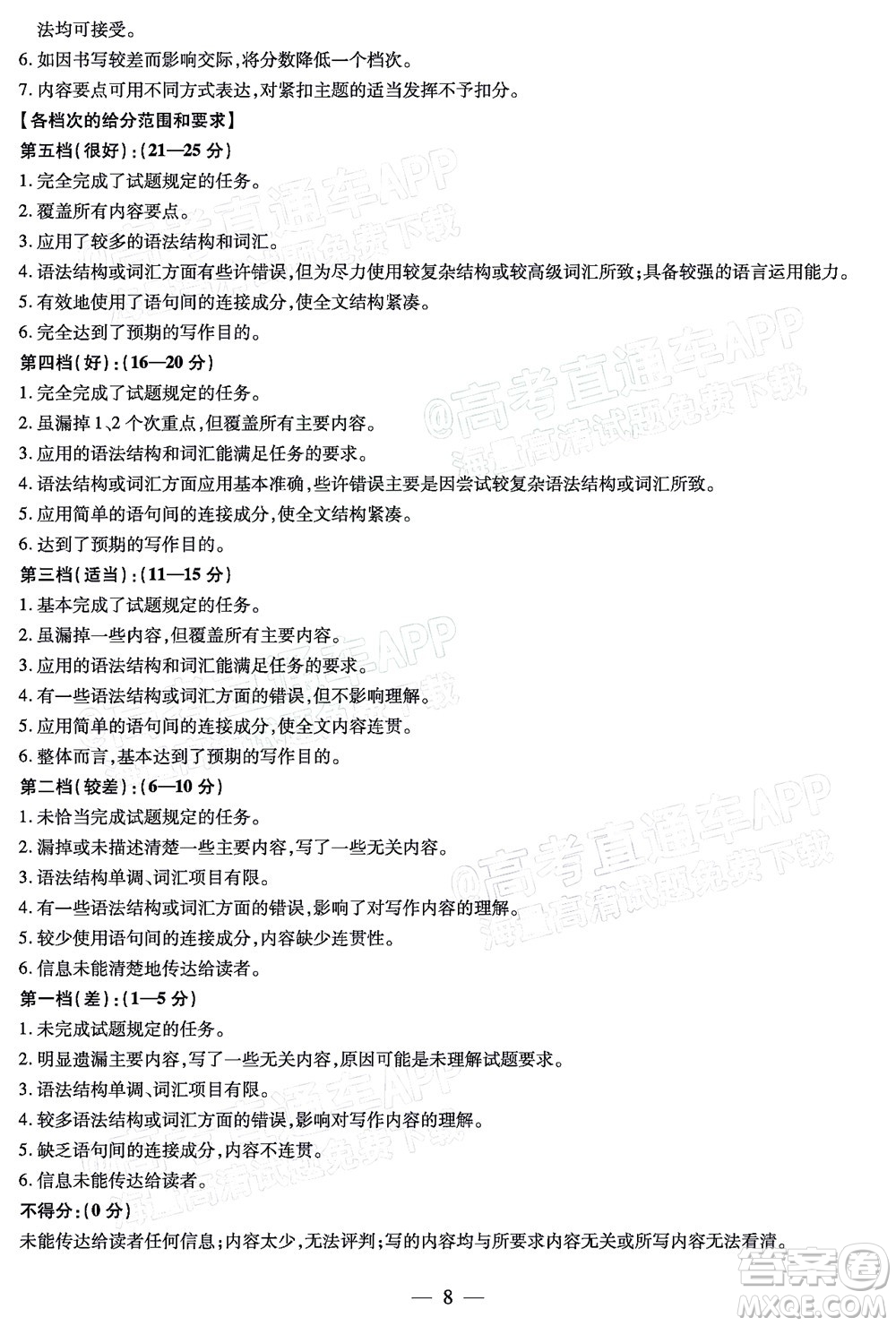 天一大聯(lián)考2021-2022學(xué)年高三年級(jí)上學(xué)期期末考試英語(yǔ)試題及答案