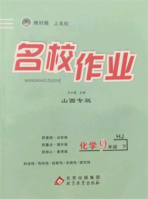 北京教育出版社2022名校作業(yè)九年級化學(xué)下冊滬教版山西專版參考答案