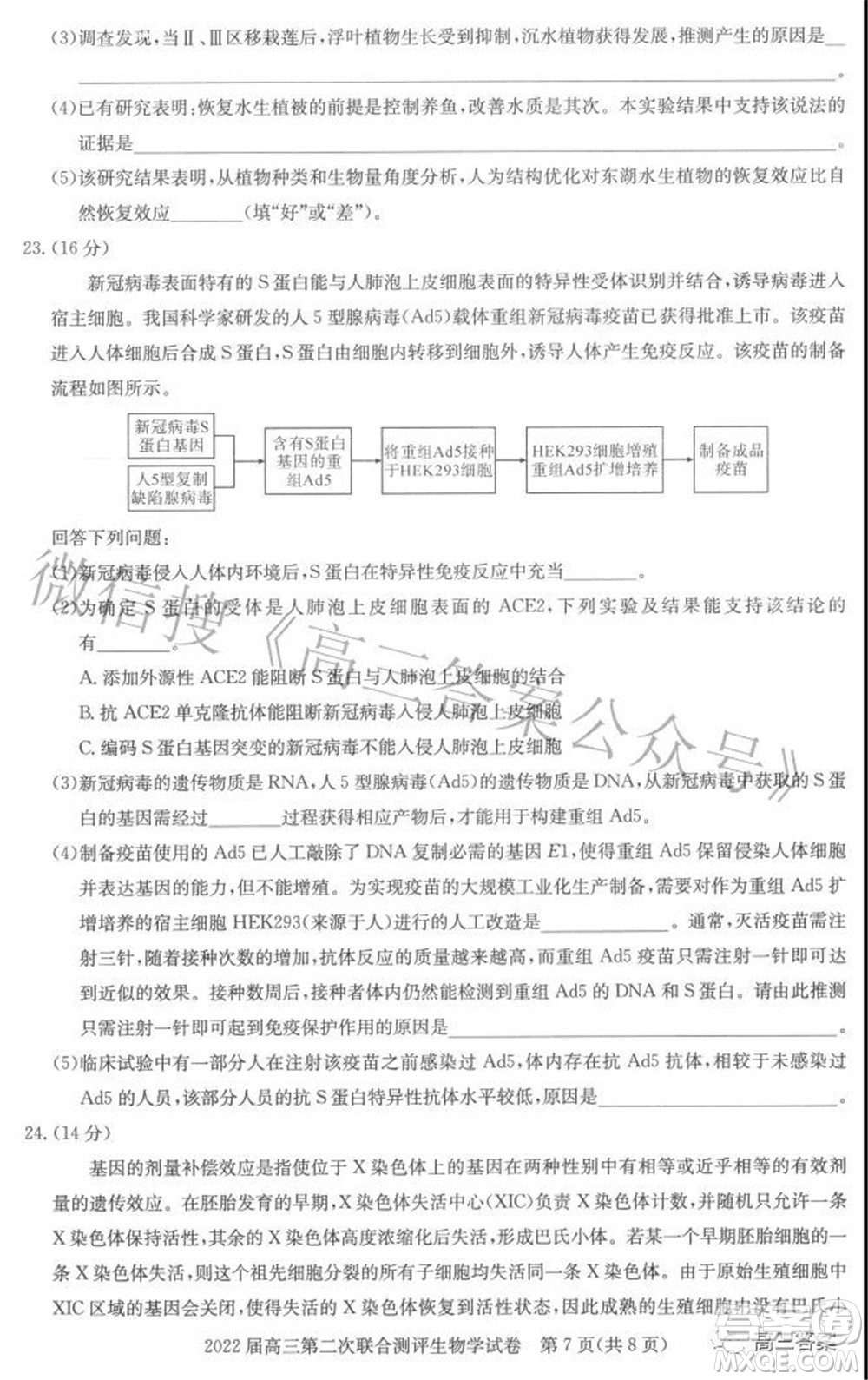 圓創(chuàng)聯(lián)考2021-2022學年高三上學期第二次聯(lián)合測評生物試題及答案