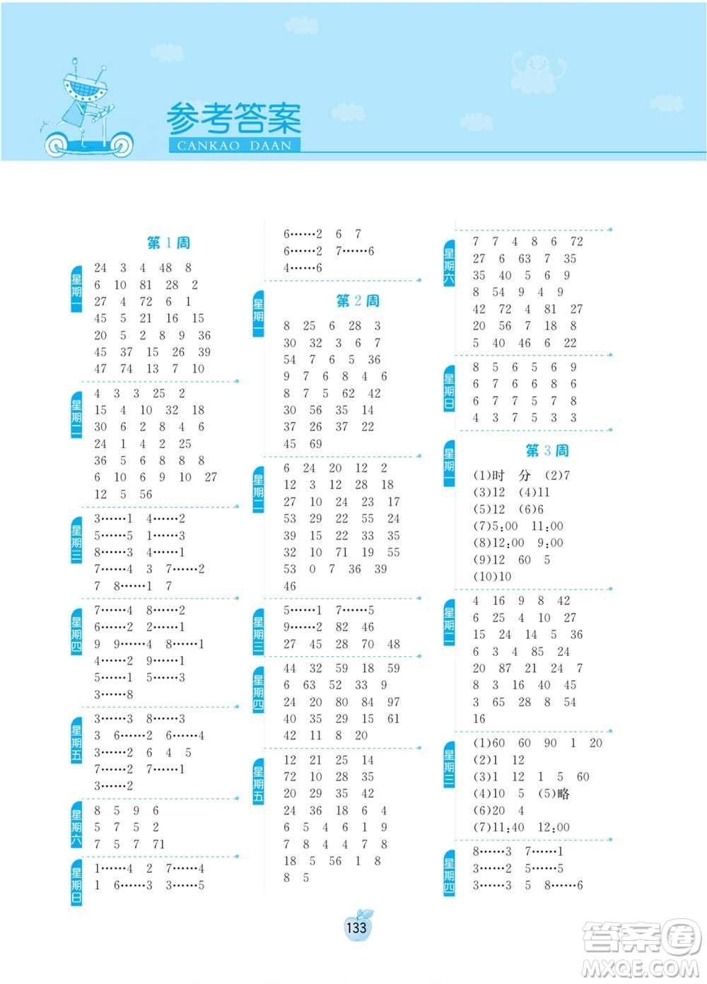 江蘇人民出版社2022小學(xué)數(shù)學(xué)計(jì)算高手二年級(jí)下冊(cè)JSJY蘇教版答案