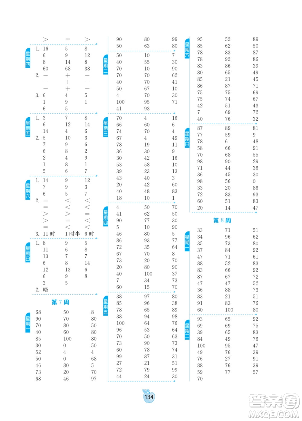 吉林教育出版社2022小學(xué)數(shù)學(xué)計(jì)算高手一年級下冊新課標(biāo)上海版答案