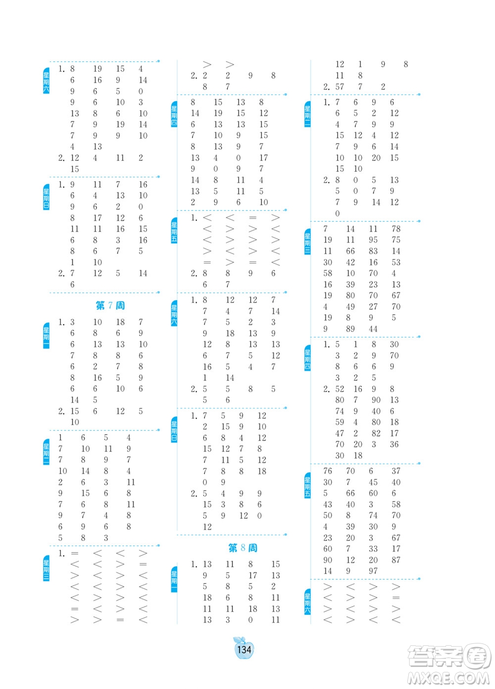 江蘇人民出版社2022小學(xué)數(shù)學(xué)計(jì)算高手一年級下冊RMJY人教版答案