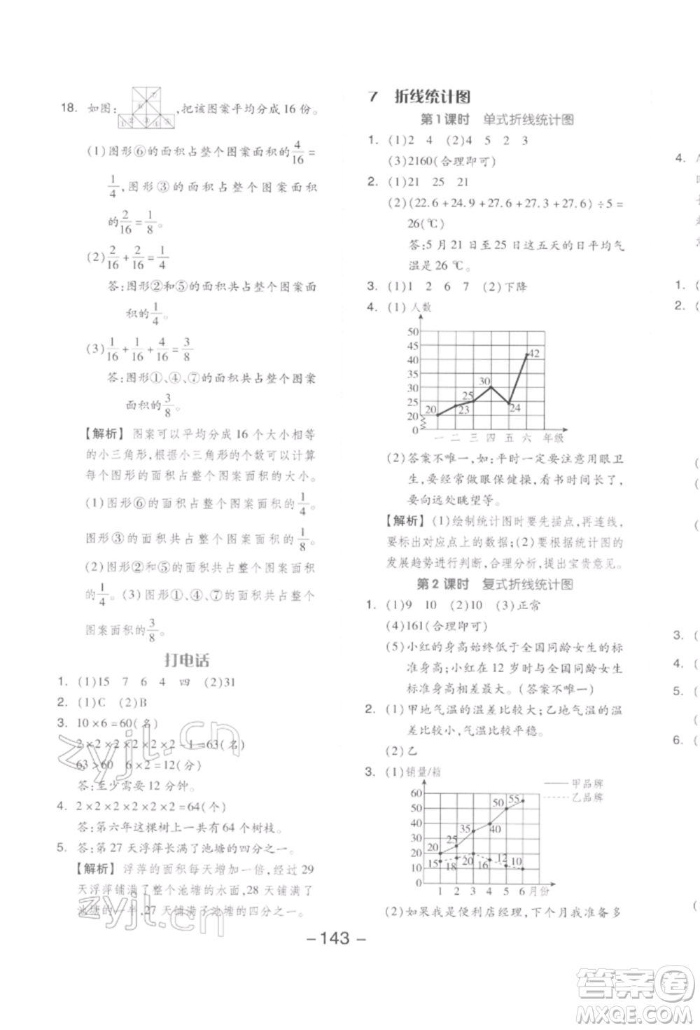 開明出版社2022全品學(xué)練考五年級(jí)數(shù)學(xué)下冊(cè)人教版參考答案