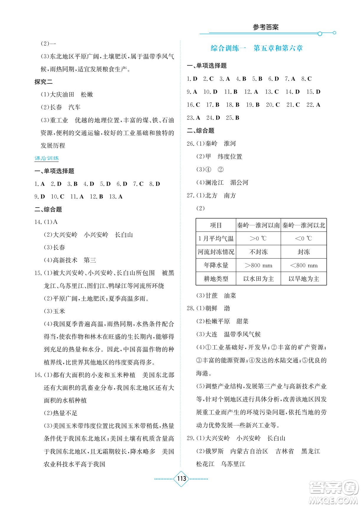 湖南教育出版社2022學(xué)法大視野八年級(jí)地理下冊(cè)湘教版答案