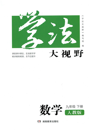 湖南教育出版社2022學(xué)法大視野九年級(jí)數(shù)學(xué)下冊人教版答案