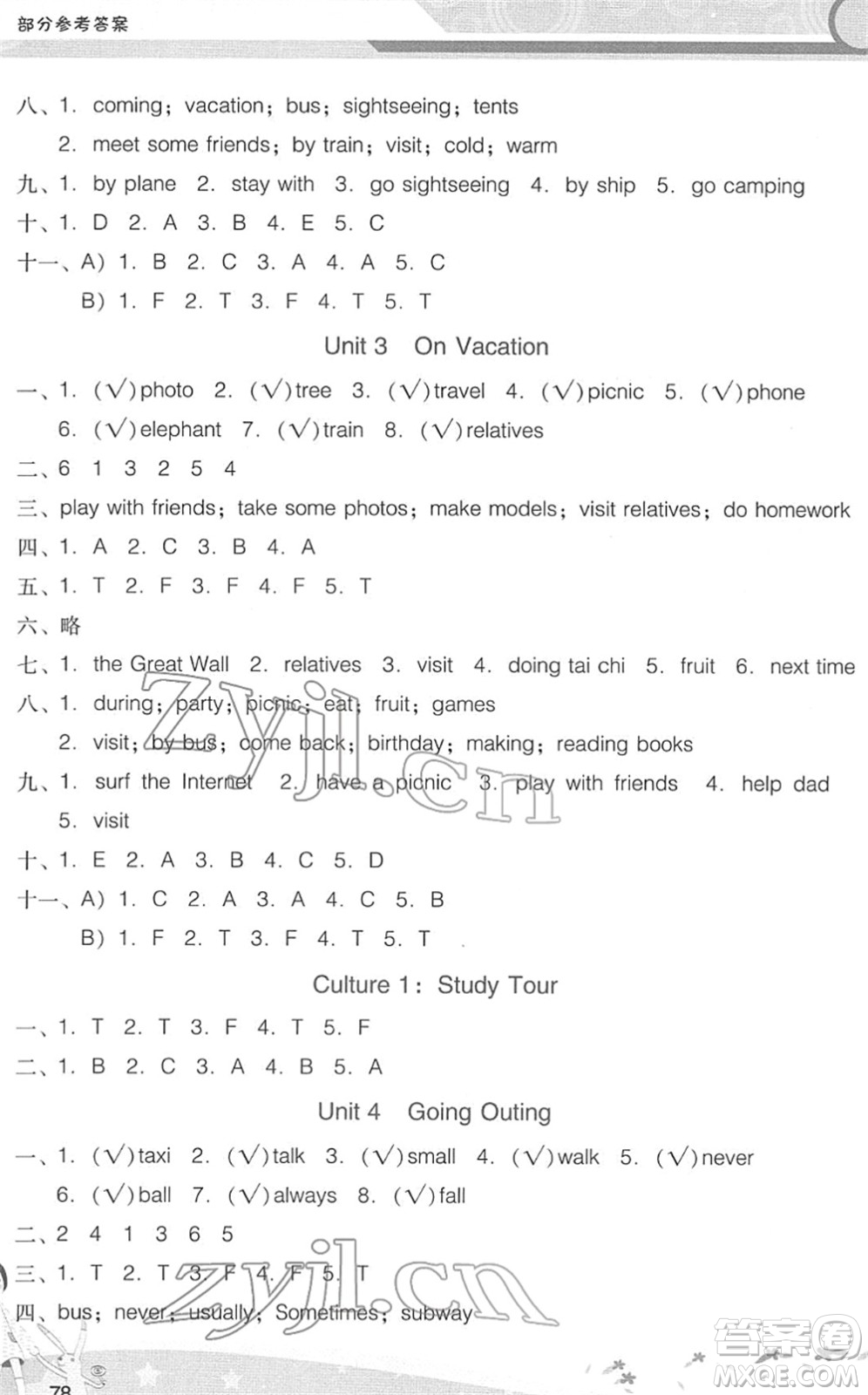 廣西師范大學(xué)出版社2022新課程學(xué)習(xí)輔導(dǎo)五年級(jí)英語(yǔ)下冊(cè)廣東人民版中山專版答案