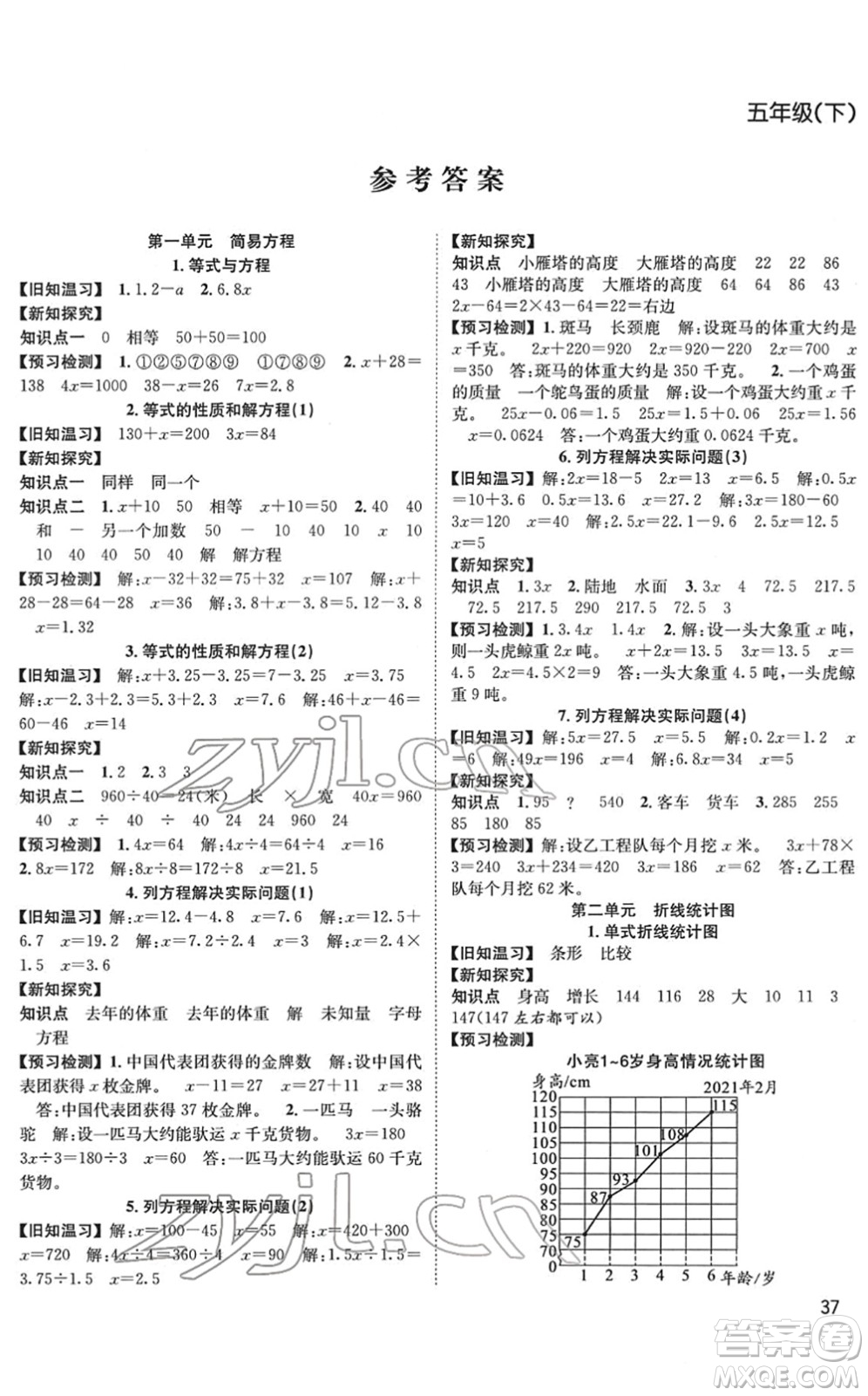 安徽人民出版社2022陽光課堂課時作業(yè)五年級數(shù)學下冊SJ蘇教版答案