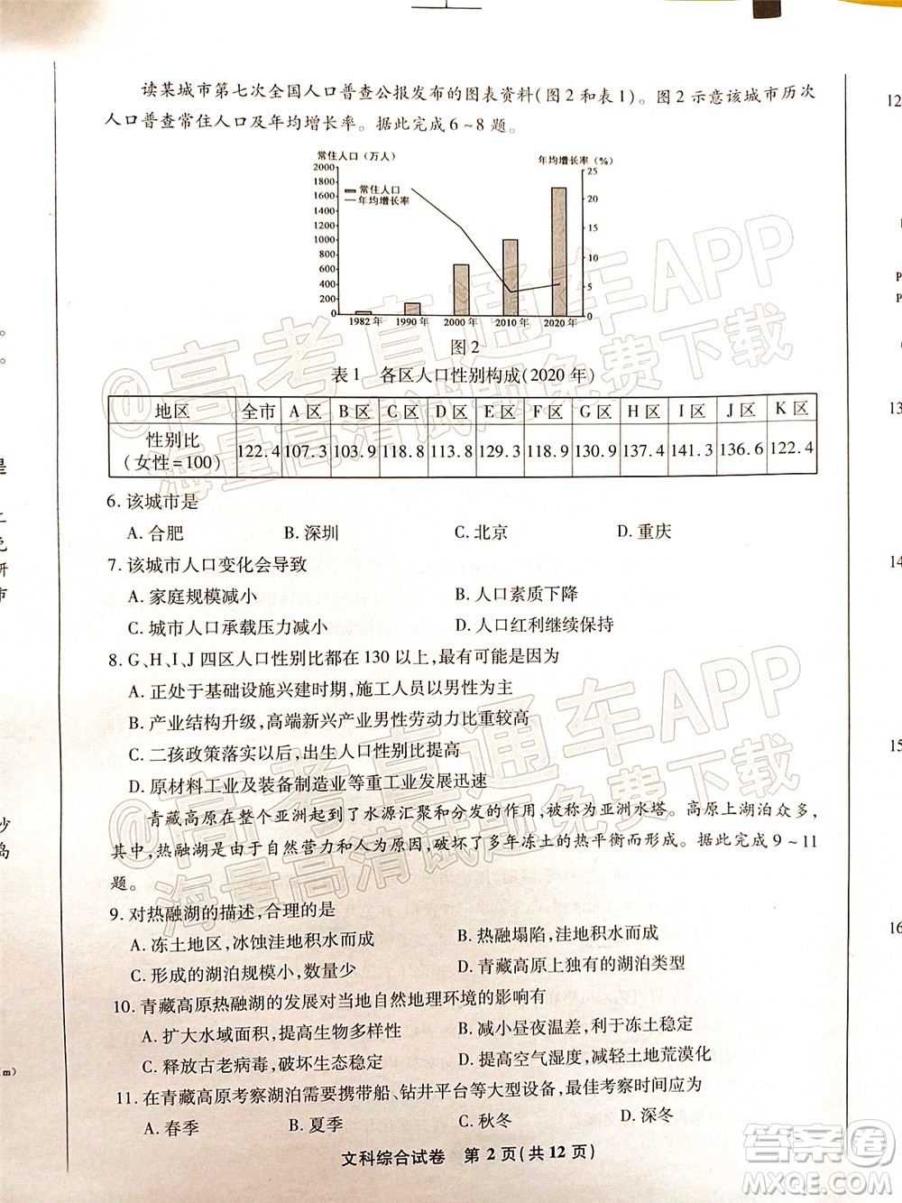 2022屆江南十校一模聯(lián)考文科綜合試題及答案