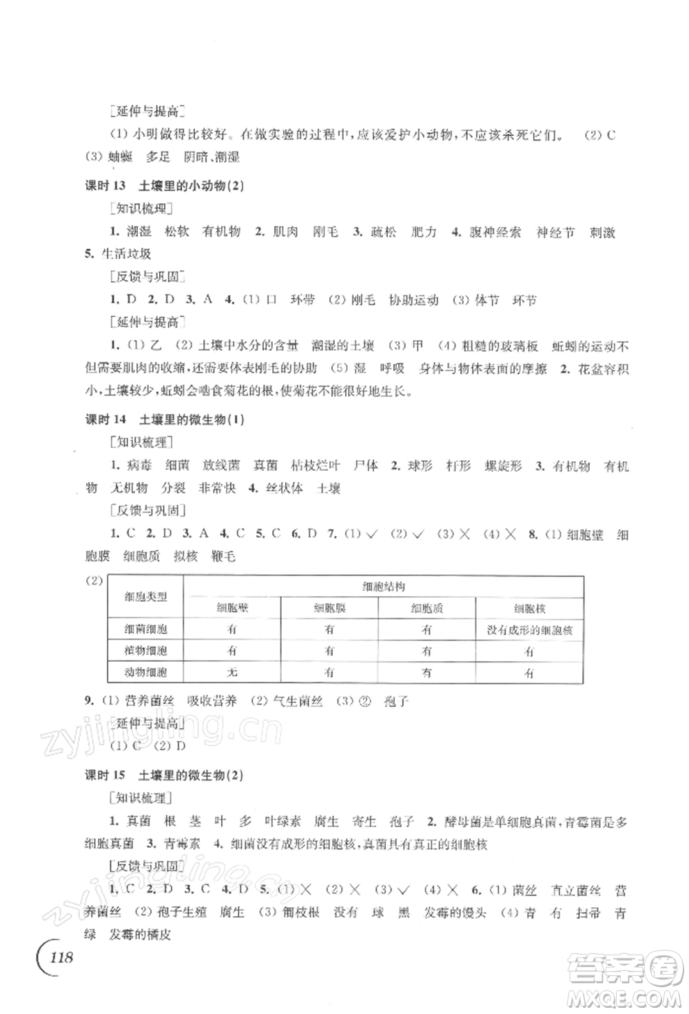 江蘇鳳凰科學(xué)技術(shù)出版社2022同步練習(xí)生物學(xué)七年級(jí)下冊(cè)蘇科版參考答案
