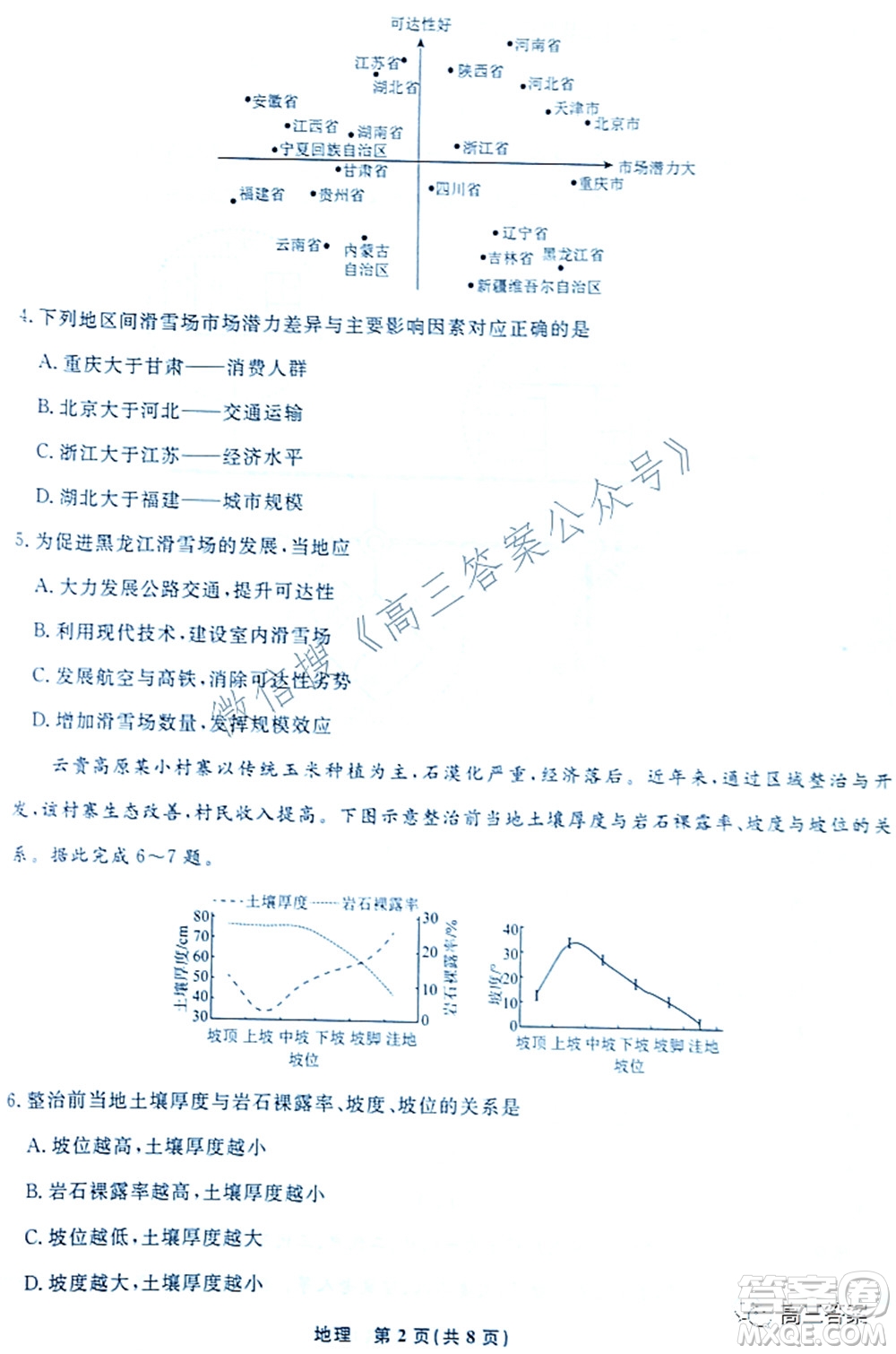 遼寧縣級重點高中協(xié)作體2022屆高三一?？荚嚨乩碓囶}及答案