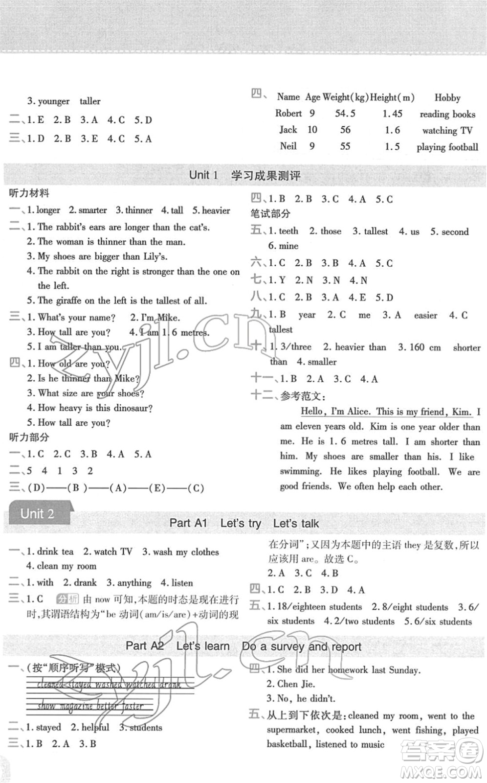 陜西師范大學出版總社2022黃岡同步練一日一練六年級英語下冊PEP版答案