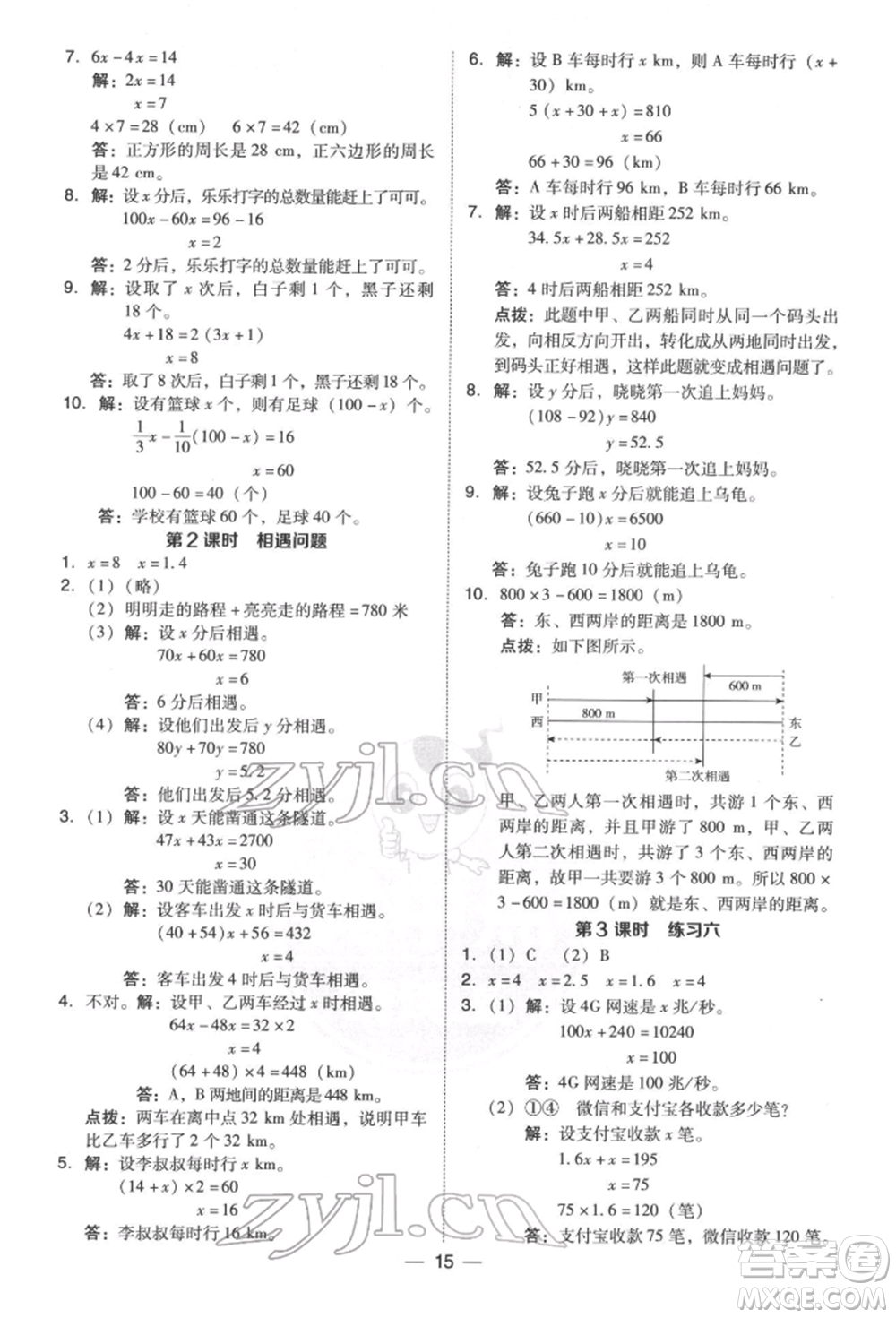 陜西人民教育出版社2022典中點(diǎn)綜合應(yīng)用創(chuàng)新題五年級(jí)數(shù)學(xué)下冊(cè)北師大版參考答案