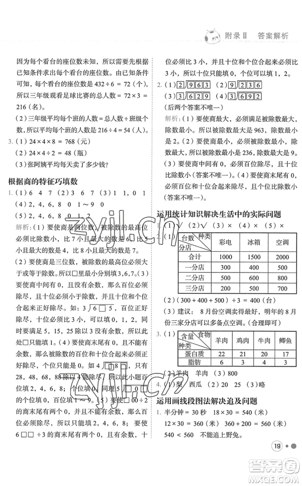 龍門書局2022黃岡小狀元練重點(diǎn)培優(yōu)同步作業(yè)三年級(jí)數(shù)學(xué)下冊(cè)R人教版答案