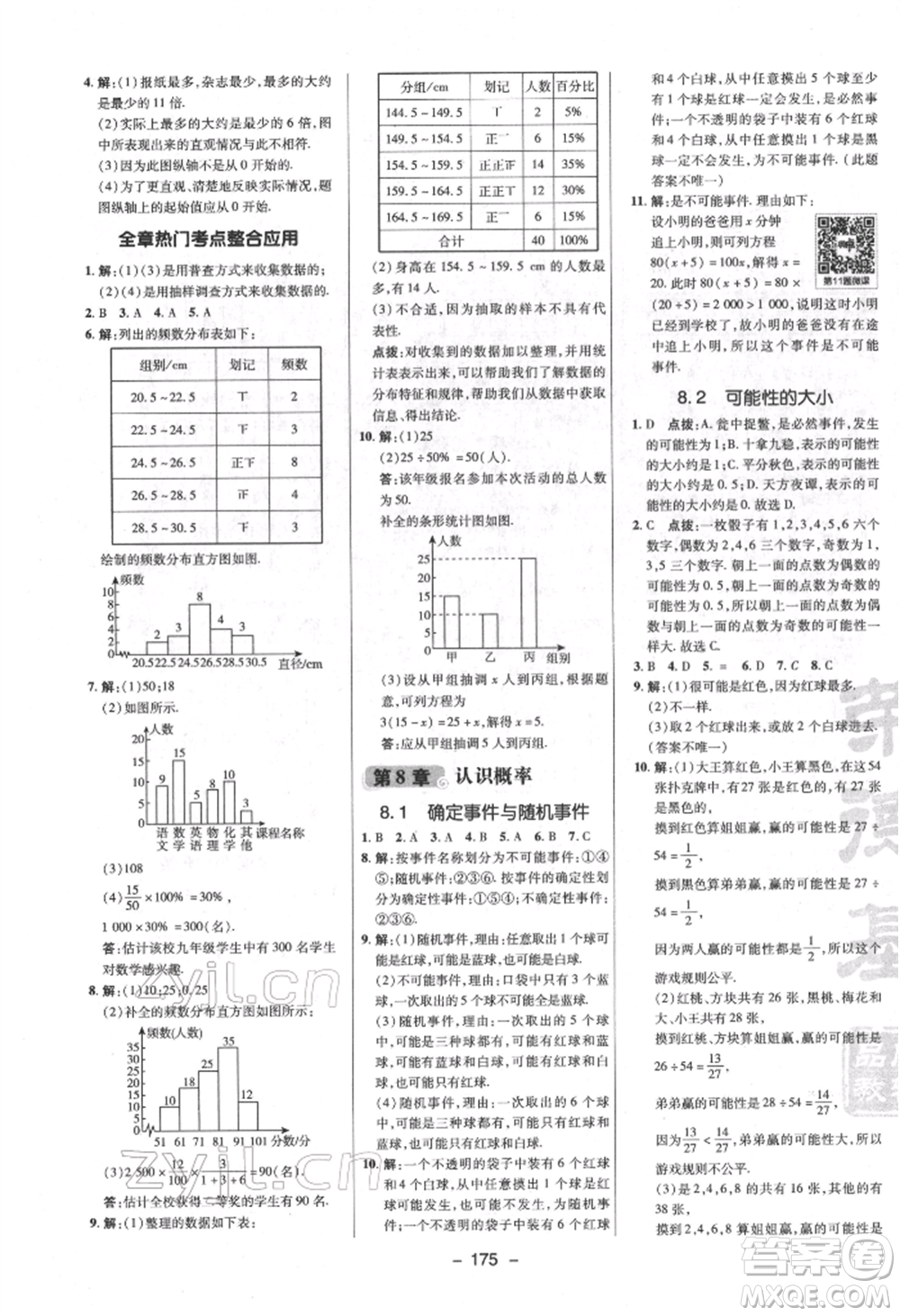 陜西人民教育出版社2022典中點綜合應用創(chuàng)新題八年級數(shù)學下冊蘇科版參考答案