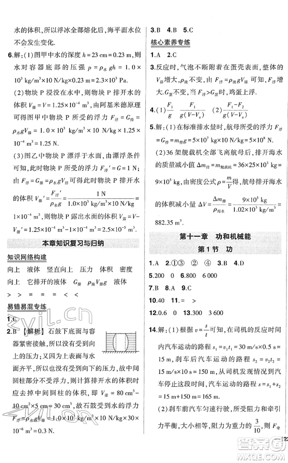 武漢出版社2022狀元成才路創(chuàng)優(yōu)作業(yè)八年級物理下冊R人教版答案