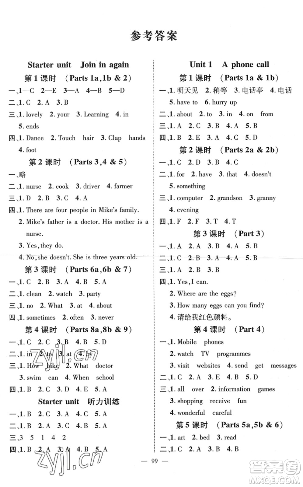 廣東經(jīng)濟(jì)出版社2022名師測(cè)控五年級(jí)英語下冊(cè)JQ劍橋版答案