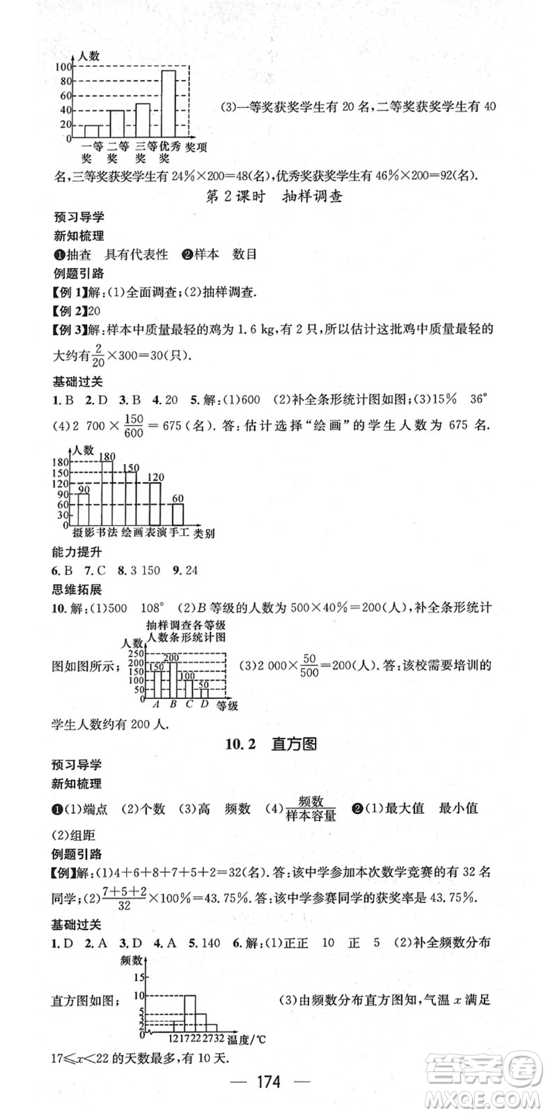 江西教育出版社2022名師測控七年級數(shù)學(xué)下冊RJ人教版江西專版答案