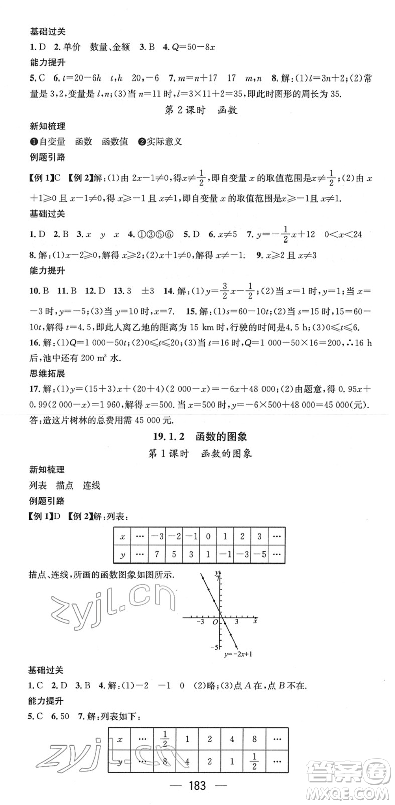 新世紀(jì)出版社2022名師測(cè)控八年級(jí)數(shù)學(xué)下冊(cè)RJ人教版遵義專版答案