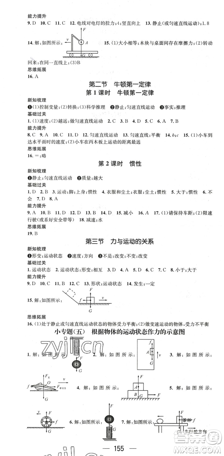 廣東經(jīng)濟(jì)出版社2022名師測控八年級物理下冊SK蘇科版陜西專版答案