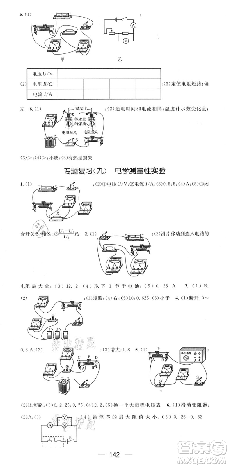 江西教育出版社2022名師測(cè)控九年級(jí)物理下冊(cè)RJ人教版答案