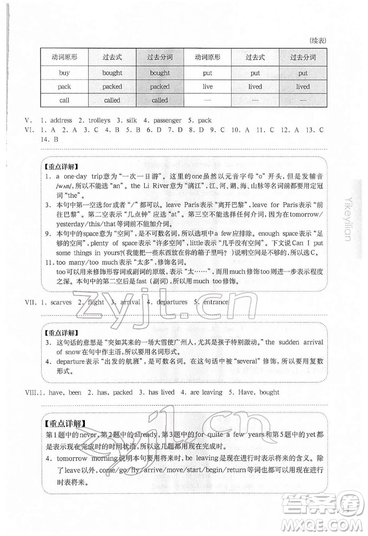 華東師范大學(xué)出版社2022一課一練六年級(jí)英語N版第二學(xué)期增強(qiáng)版華東師大版答案