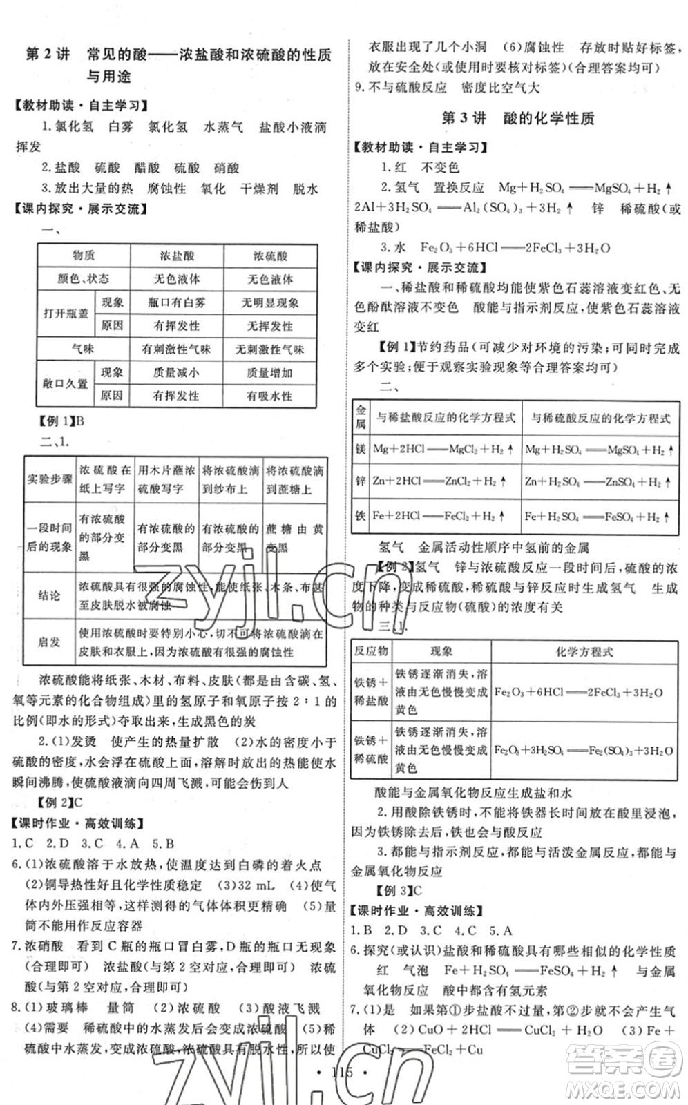 人民教育出版社2022能力培養(yǎng)與測(cè)試九年級(jí)化學(xué)下冊(cè)人教版湖南專版答案