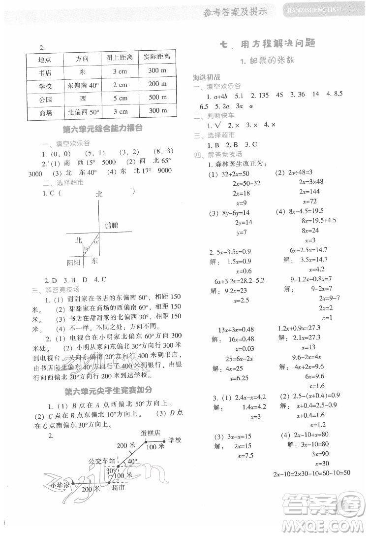 遼寧教育出版社2022尖子生題庫(kù)數(shù)學(xué)五年級(jí)下冊(cè)BS北師版答案