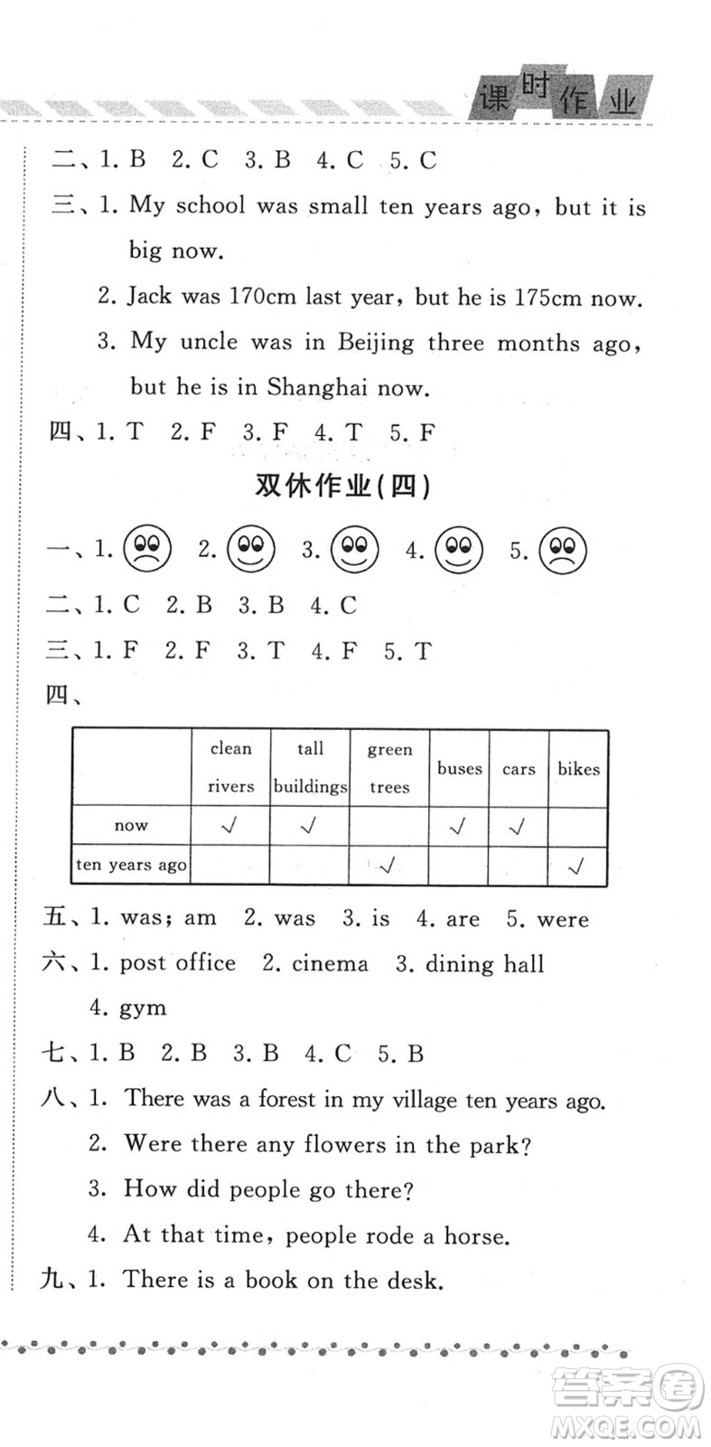 寧夏人民教育出版社2022經(jīng)綸學(xué)典課時(shí)作業(yè)六年級(jí)英語(yǔ)下冊(cè)RJ人教版答案