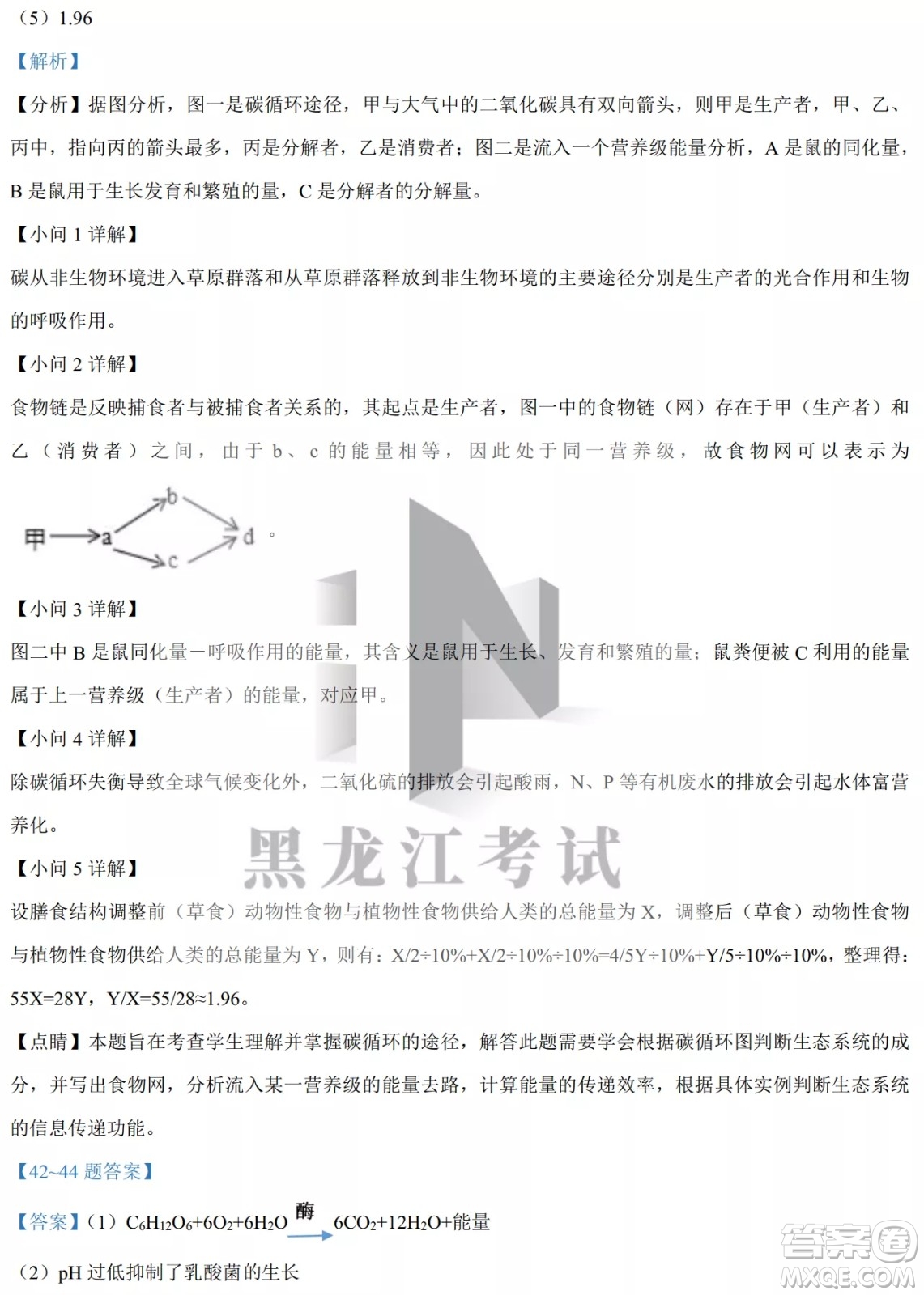 大慶實(shí)驗(yàn)中學(xué)實(shí)驗(yàn)一部2020級(jí)高二下學(xué)期4月階段性質(zhì)量檢測生物學(xué)試題及答案