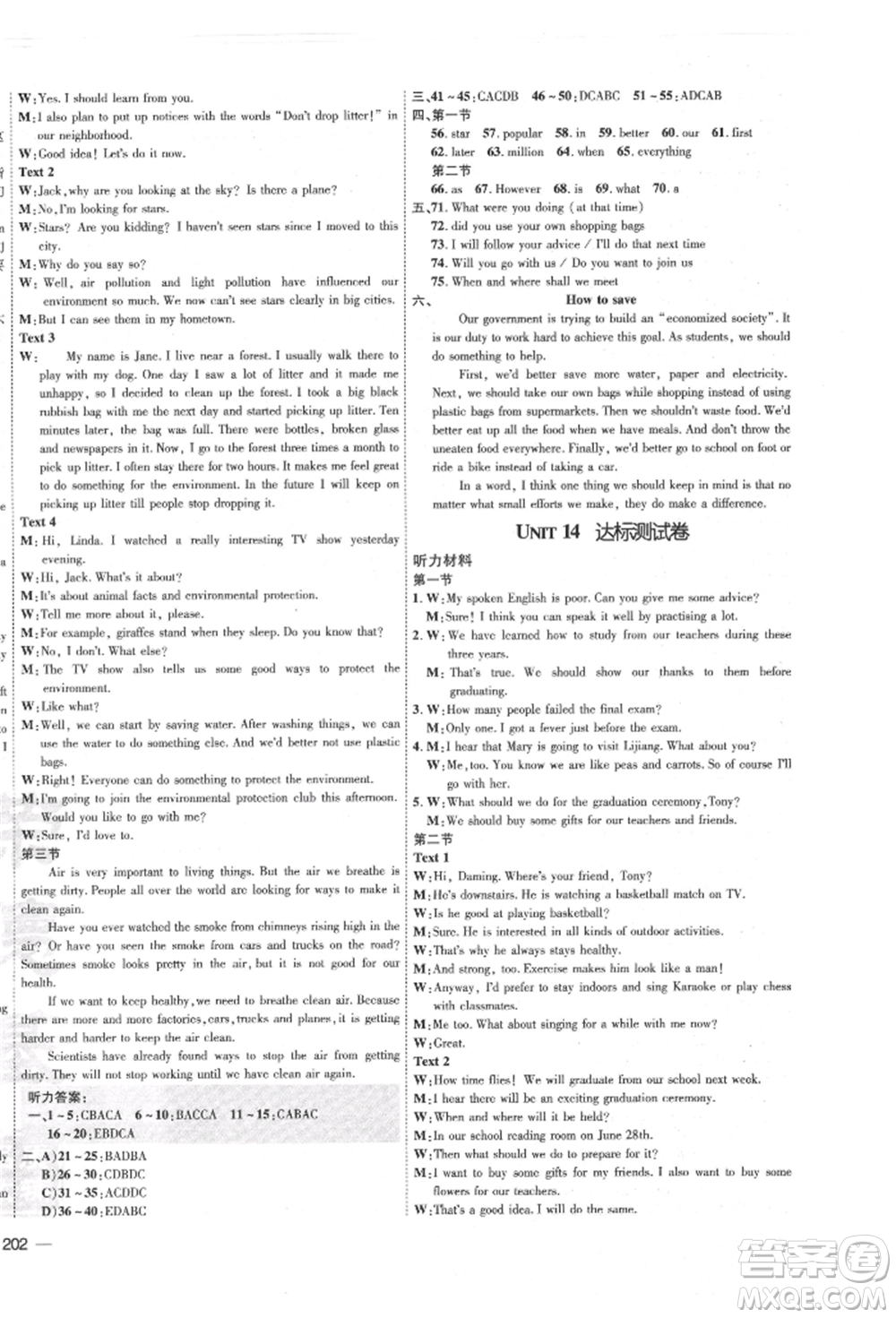 安徽教育出版社2022點(diǎn)撥訓(xùn)練課時作業(yè)本九年級英語人教版河南專版參考答案