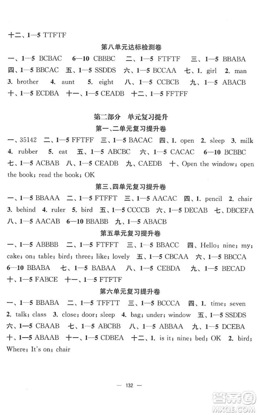 延邊大學出版社2022江蘇好卷三年級英語下冊譯林版答案