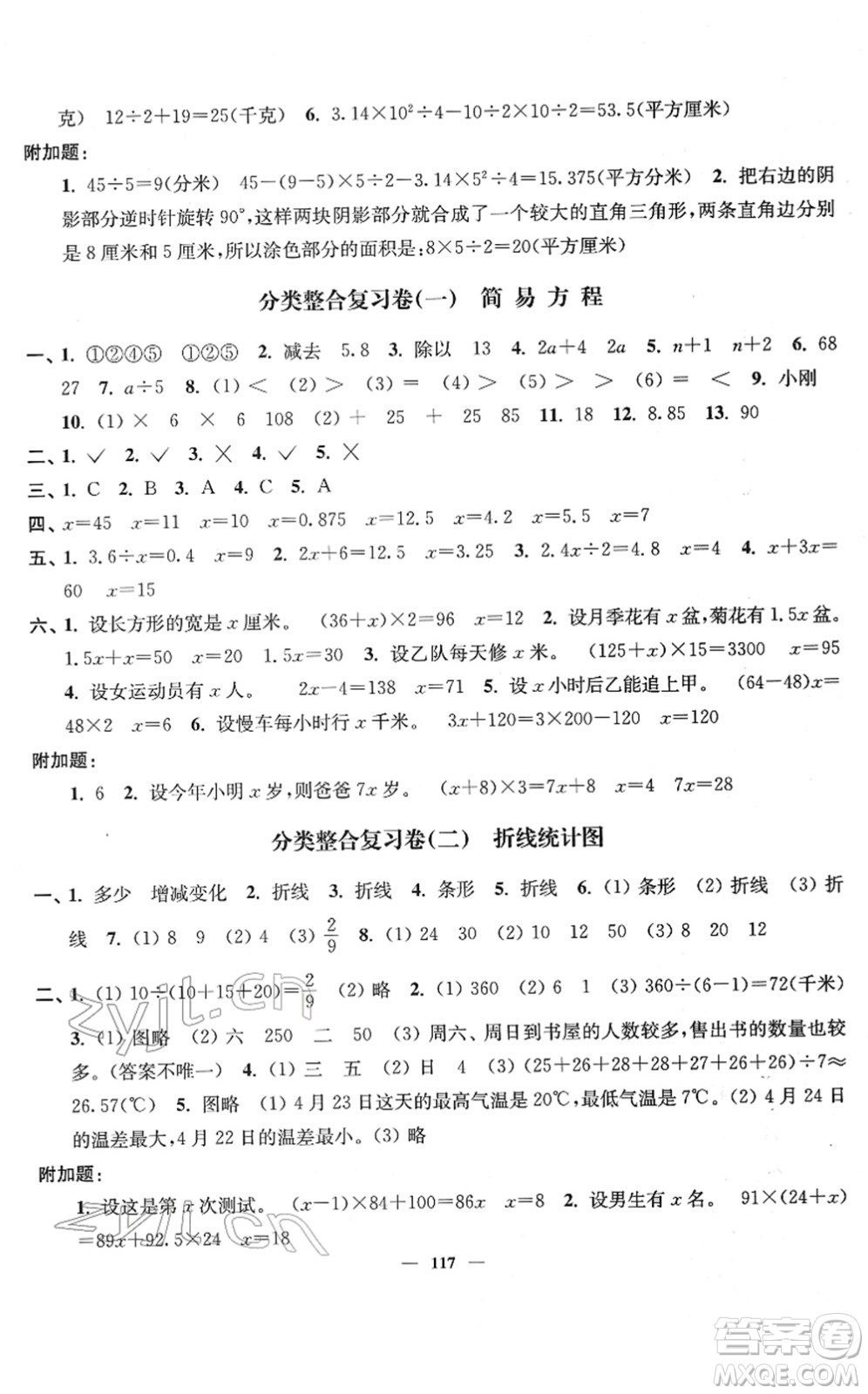 延邊大學出版社2022江蘇好卷五年級數(shù)學下冊蘇教版答案