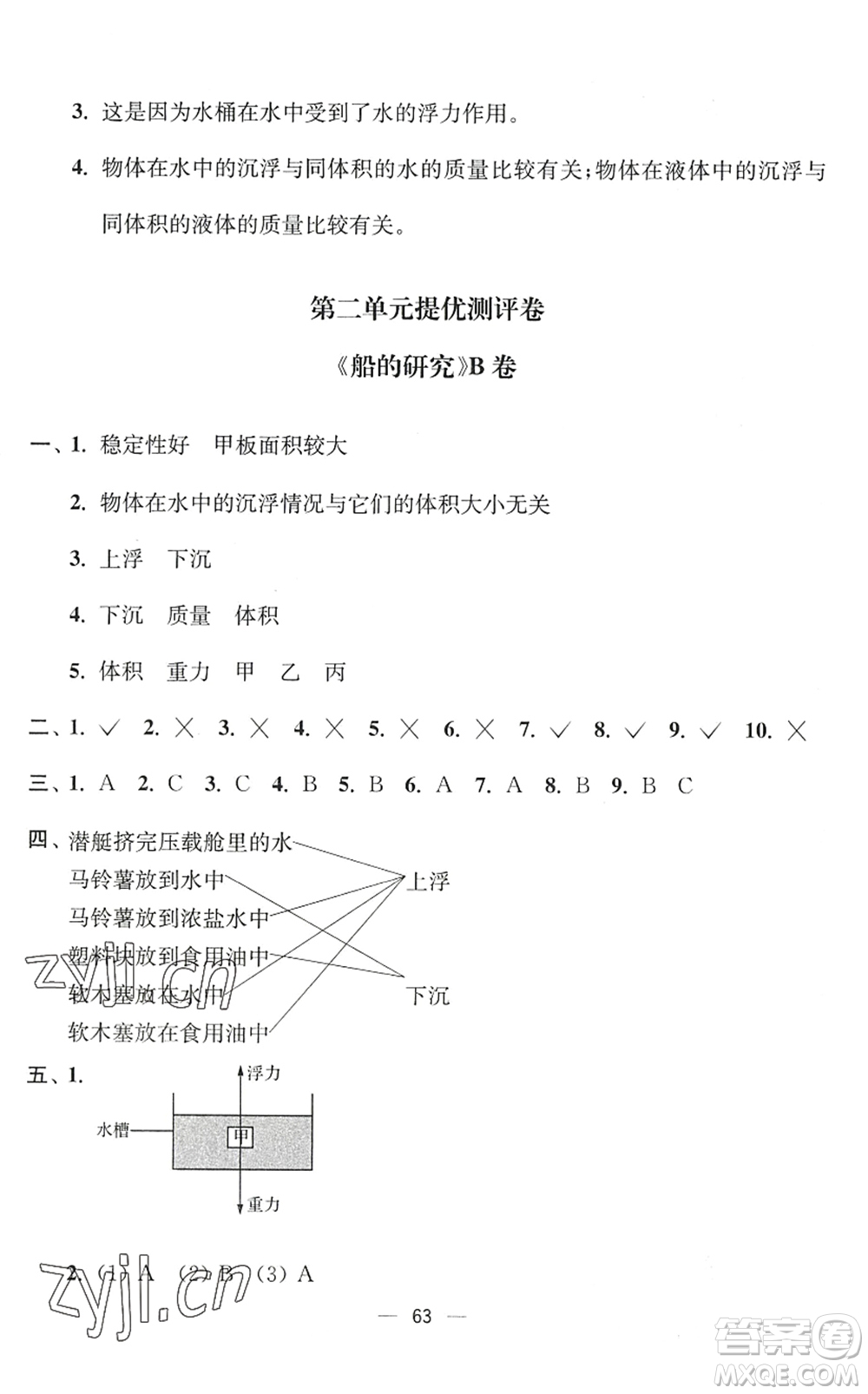 延邊大學出版社2022江蘇好卷五年級科學下冊教科版答案