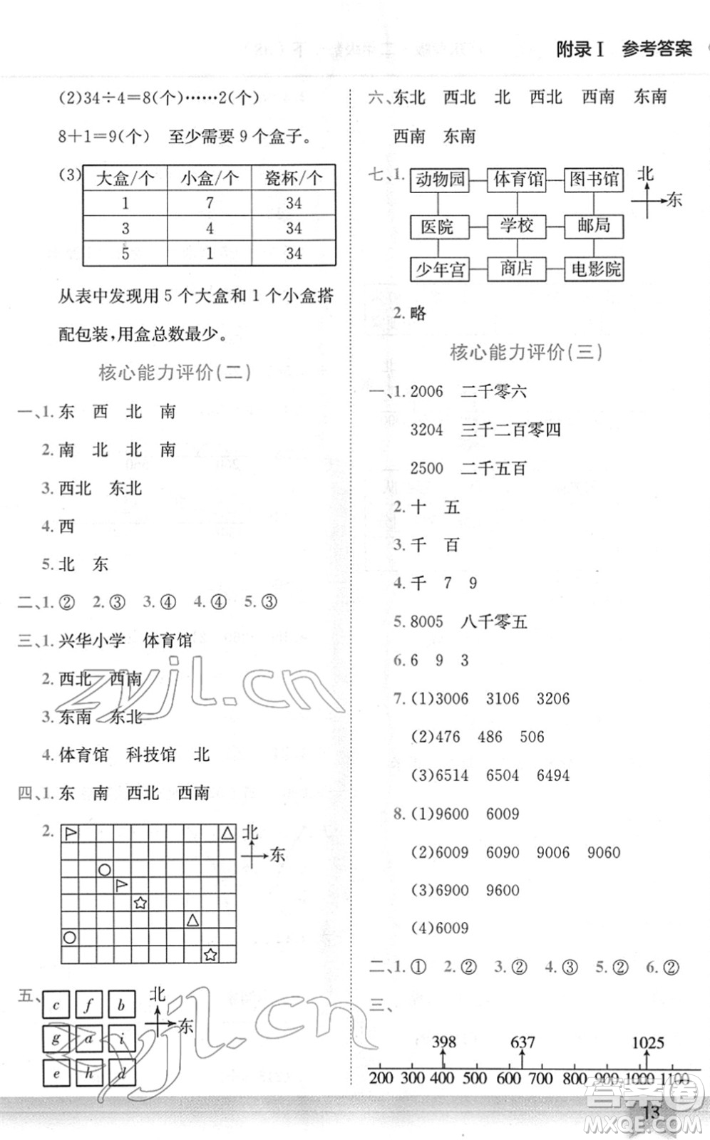 龍門(mén)書(shū)局2022黃岡小狀元作業(yè)本二年級(jí)數(shù)學(xué)下冊(cè)BS北師版廣東專版答案