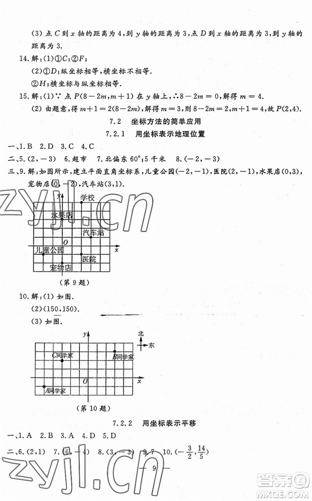 吉林教育出版社2022文曲星跟蹤測(cè)試卷七年級(jí)數(shù)學(xué)下冊(cè)人教版答案